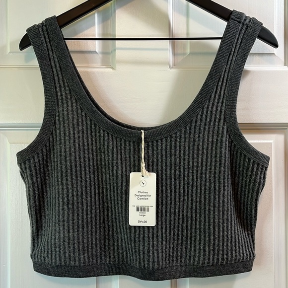 NWT UpWest Ribbed Cropped Sweater  Tank - Size Large - Picture 1 of 7